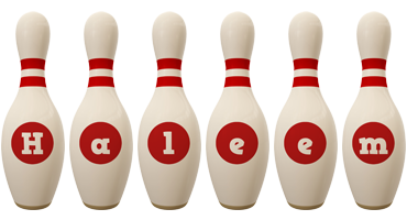 Haleem bowling-pin logo