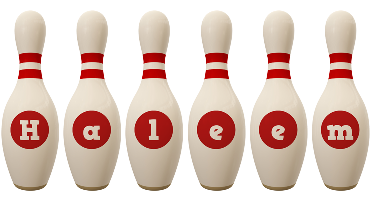 Haleem bowling-pin logo