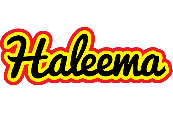Haleema flaming logo