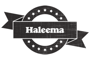 Haleema grunge logo