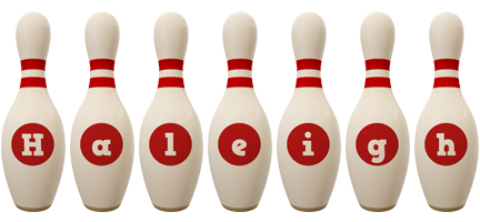 Haleigh bowling-pin logo