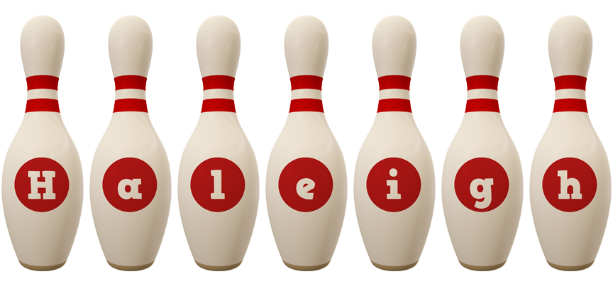 Haleigh bowling-pin logo
