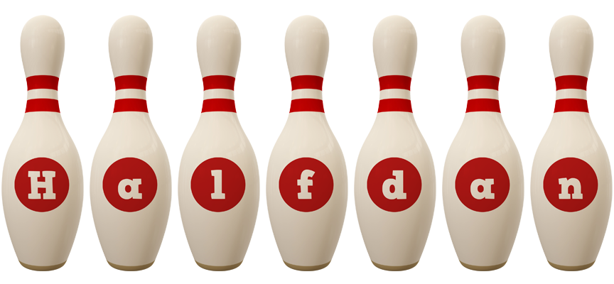 Halfdan bowling-pin logo
