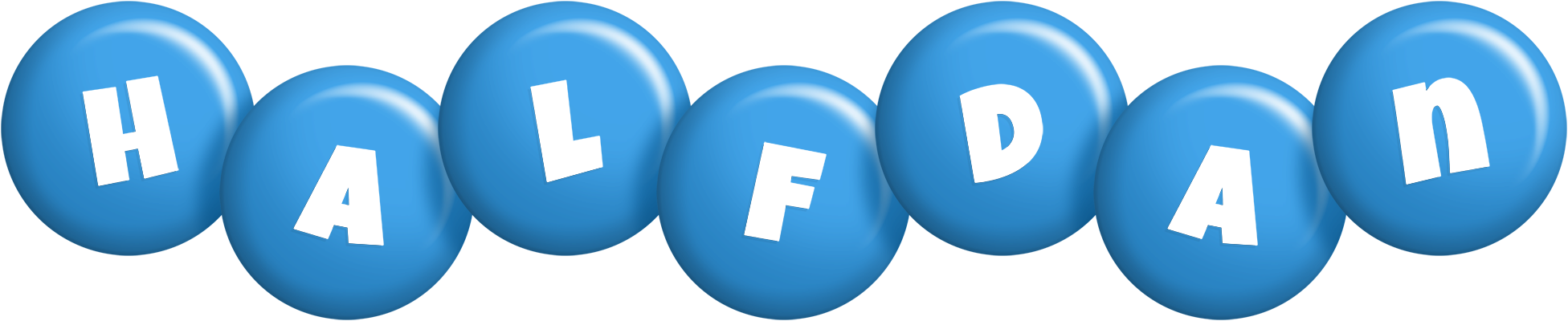 Halfdan candy-blue logo