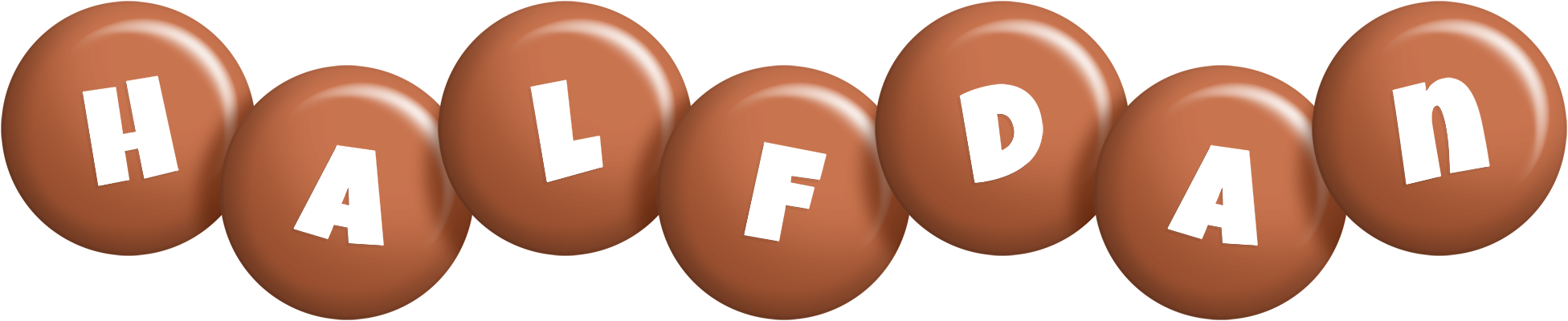 Halfdan candy-brown logo