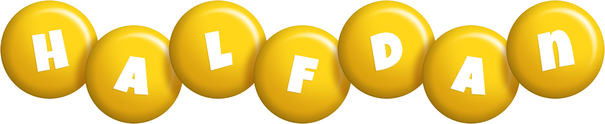 Halfdan candy-yellow logo