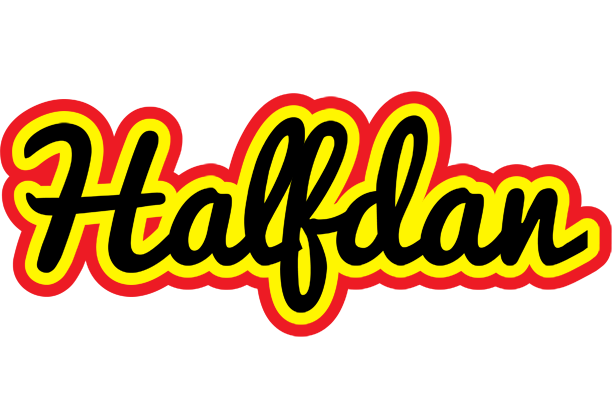 Halfdan flaming logo