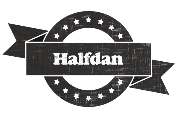 Halfdan grunge logo