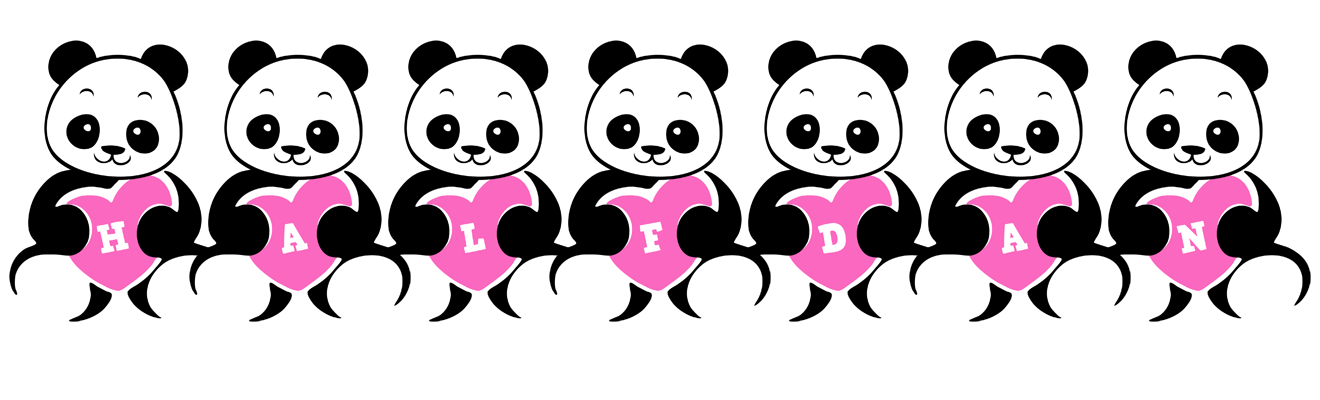 Halfdan love-panda logo