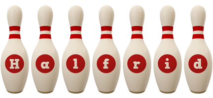 Halfrid bowling-pin logo