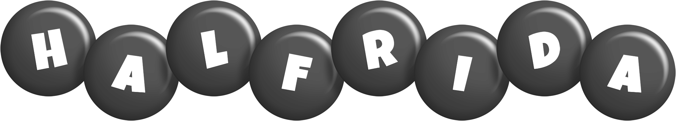 Halfrida candy-black logo