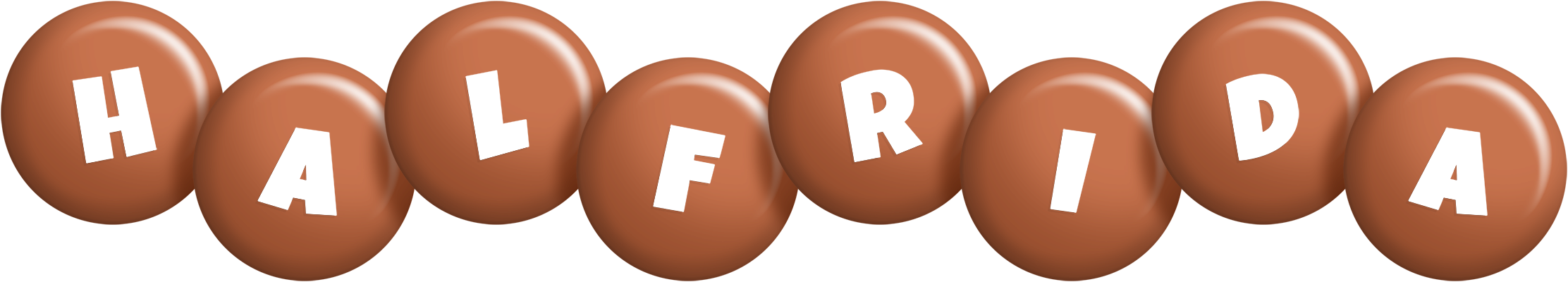 Halfrida candy-brown logo