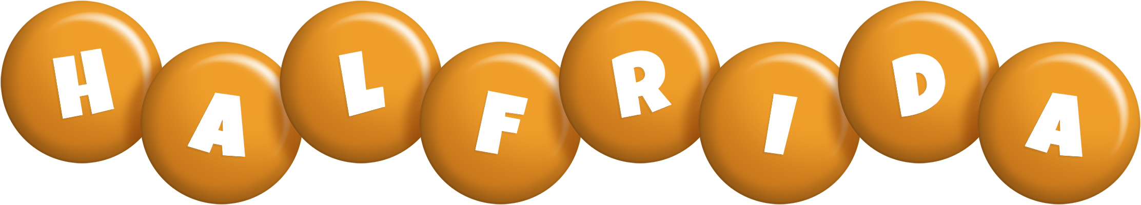Halfrida candy-orange logo