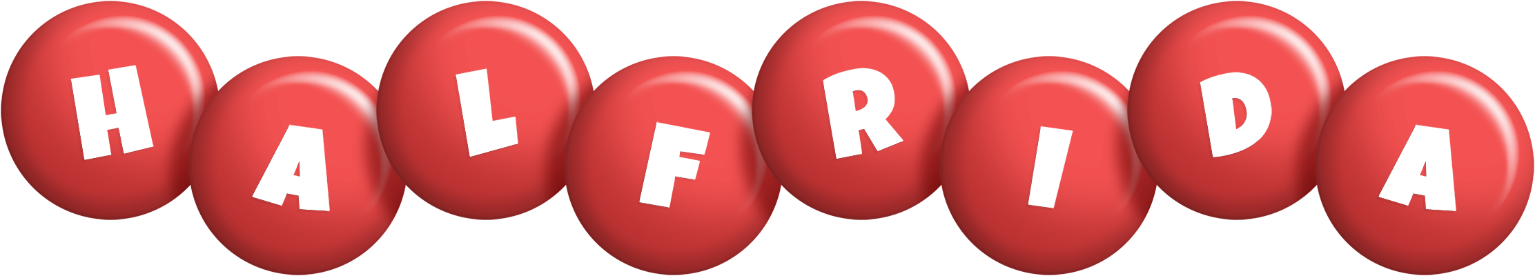 Halfrida candy-red logo
