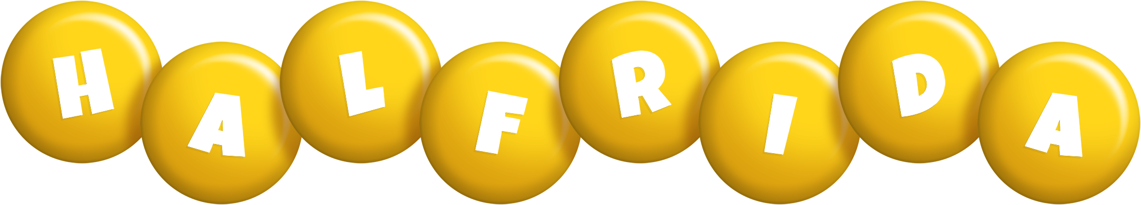 Halfrida candy-yellow logo