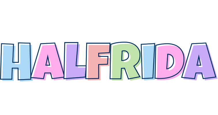 Halfrida pastel logo