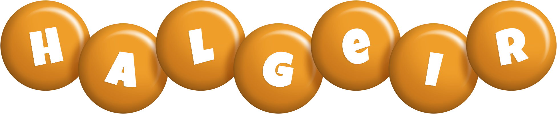 Halgeir candy-orange logo