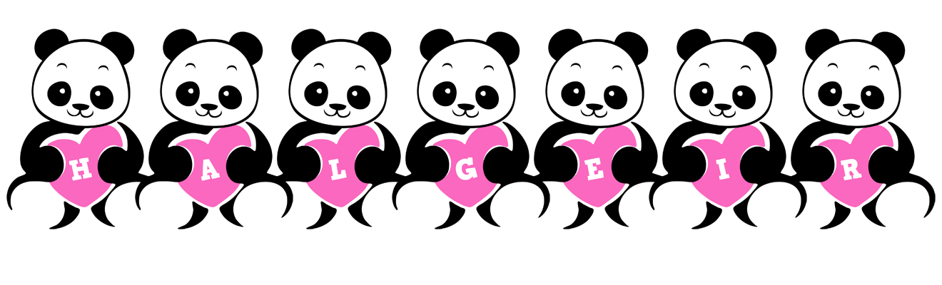 Halgeir love-panda logo