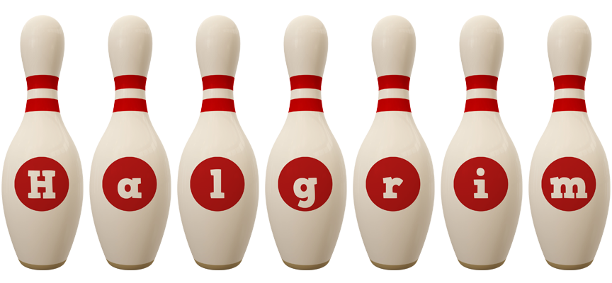 Halgrim bowling-pin logo