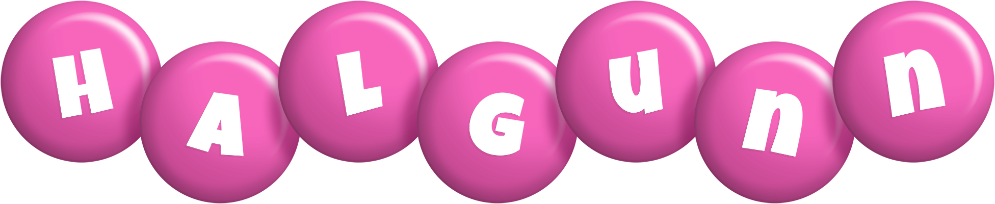 Halgunn candy-pink logo