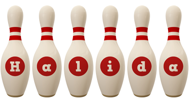 Halida bowling-pin logo