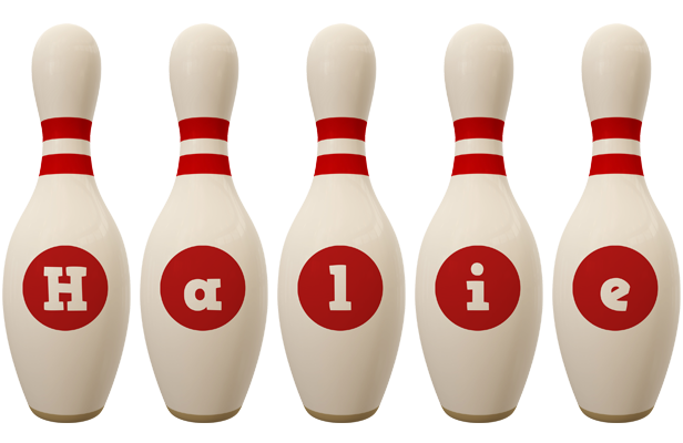Halie bowling-pin logo