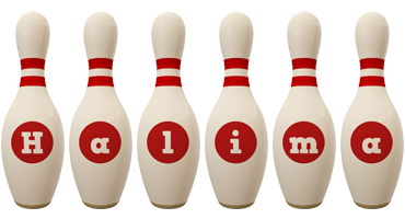 Halima bowling-pin logo