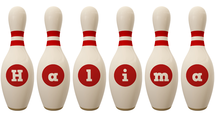 Halima bowling-pin logo