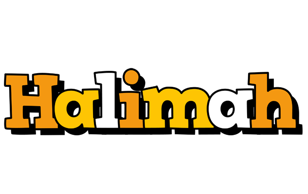 Halimah cartoon logo