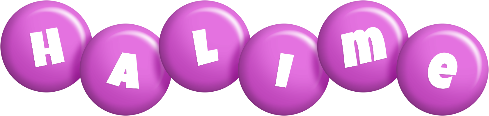Halime candy-purple logo