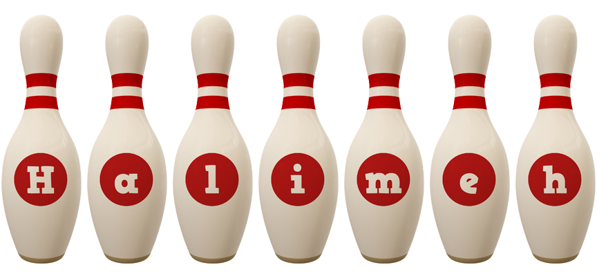 Halimeh bowling-pin logo