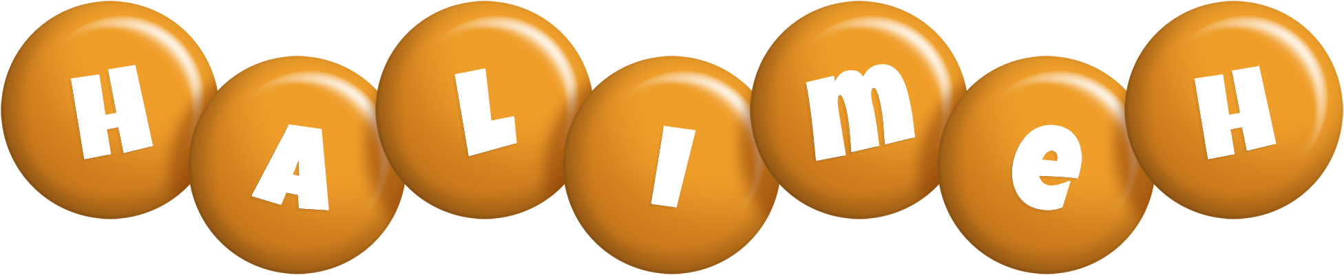 Halimeh candy-orange logo