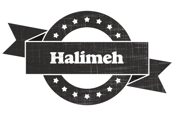 Halimeh grunge logo