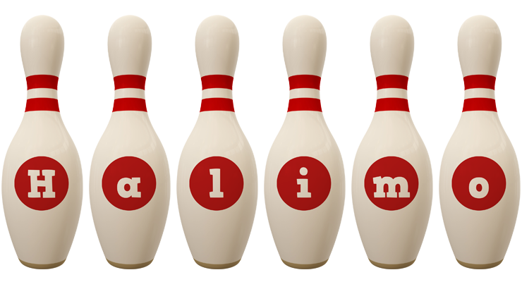 Halimo bowling-pin logo