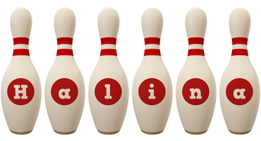 Halina bowling-pin logo