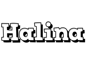 Halina snowing logo