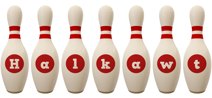 Halkawt bowling-pin logo