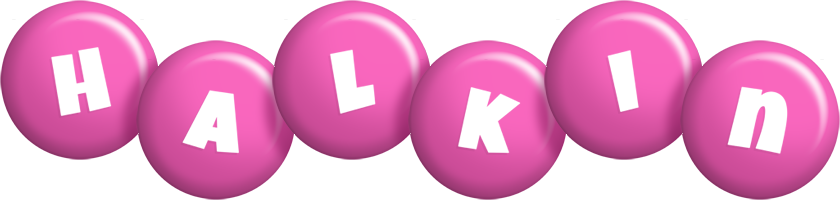 Halkin candy-pink logo