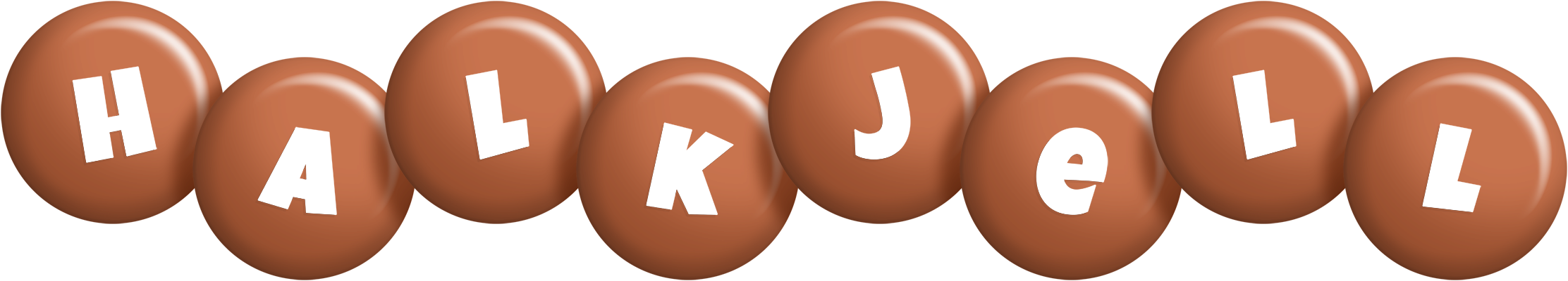 Halkjell candy-brown logo