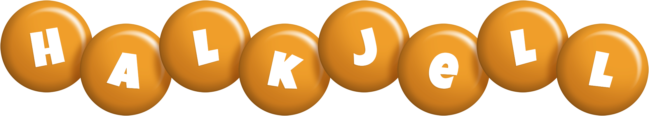 Halkjell candy-orange logo