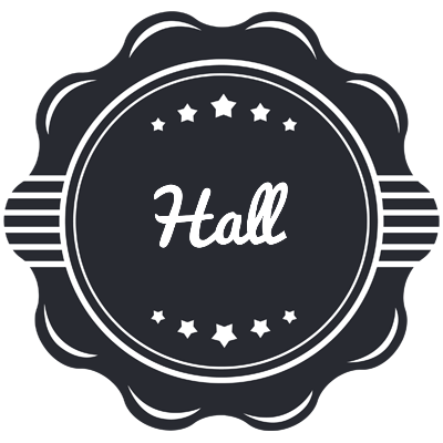 Hall badge logo