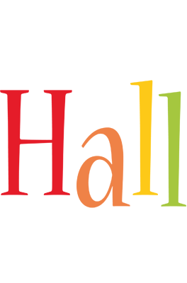 Hall birthday logo