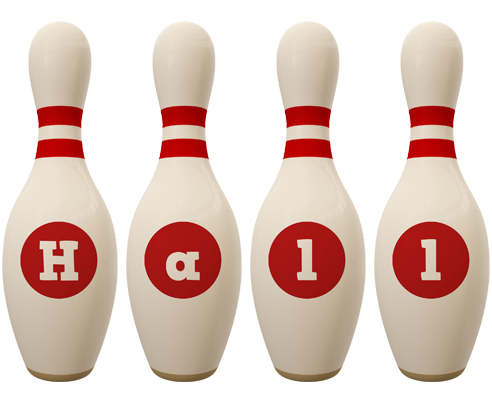 Hall bowling-pin logo