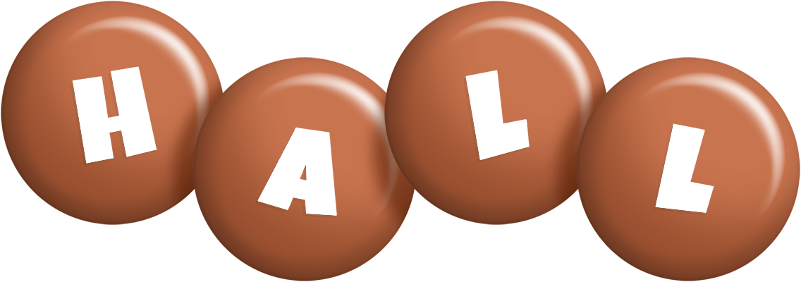 Hall candy-brown logo