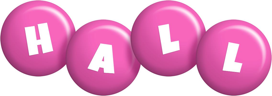 Hall candy-pink logo