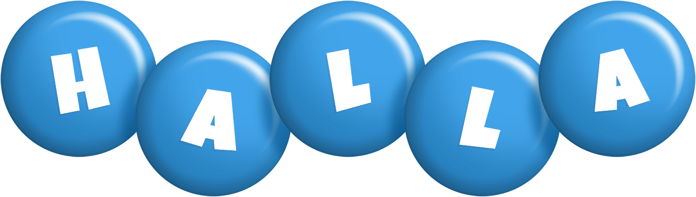 Halla candy-blue logo