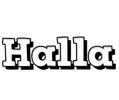 Halla snowing logo