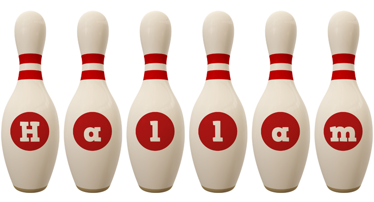 Hallam bowling-pin logo