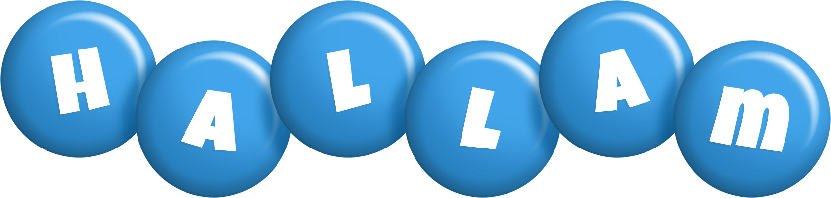 Hallam candy-blue logo