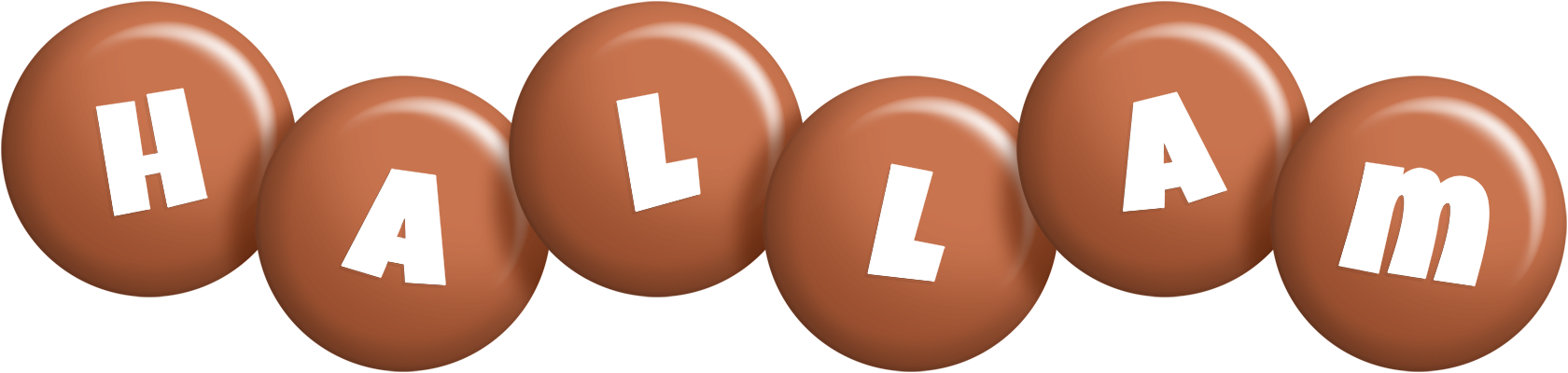 Hallam candy-brown logo